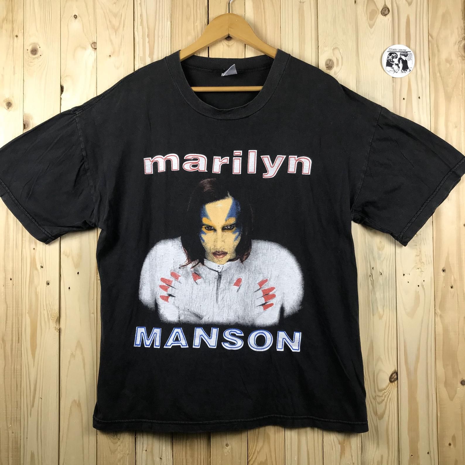 Vintage Rare 90S Marilyn Manson Mechanical Animals We’Re All Stars Now In The Dope Show Shirt