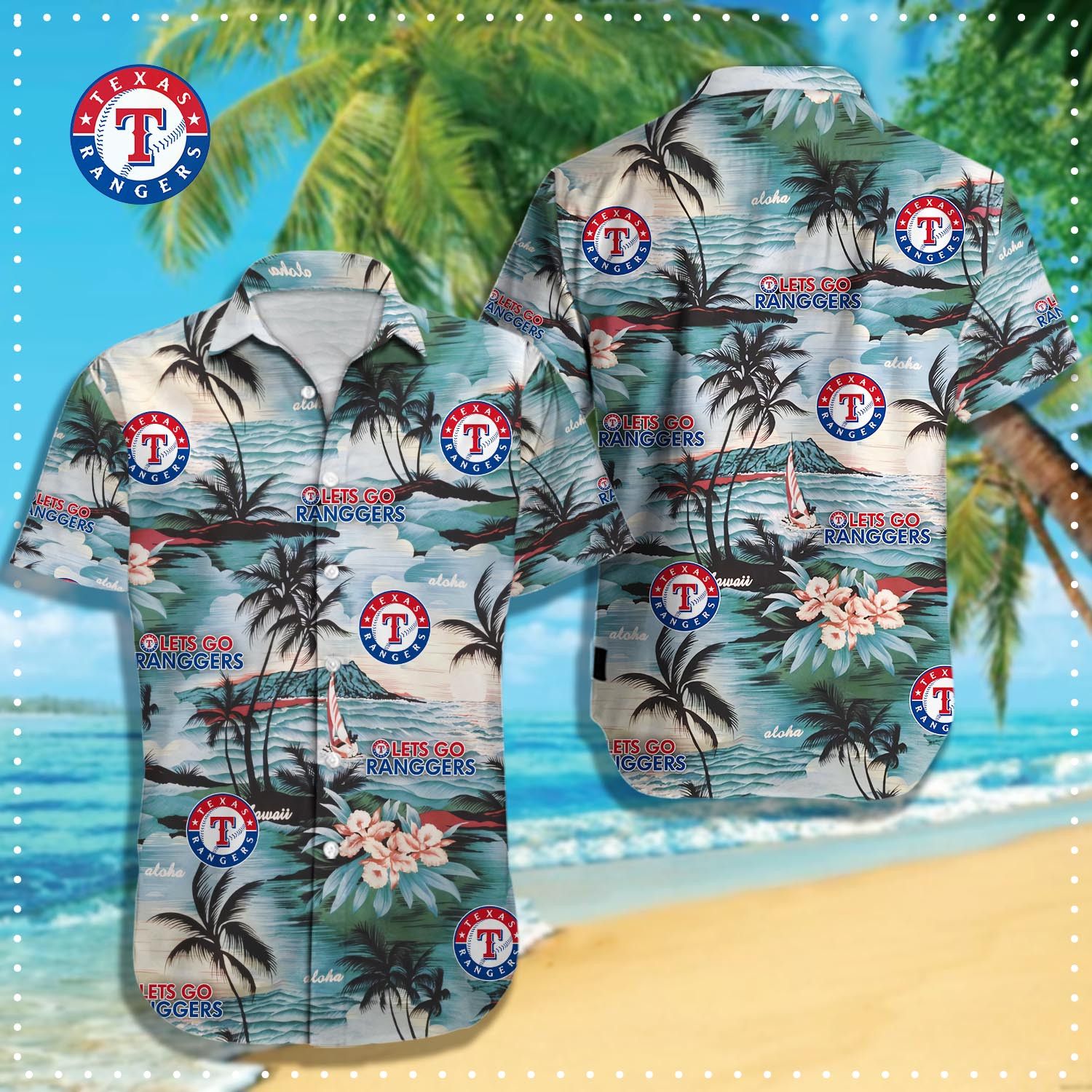 Texas Rangers Limited Edition Paradise Aloha Shirt