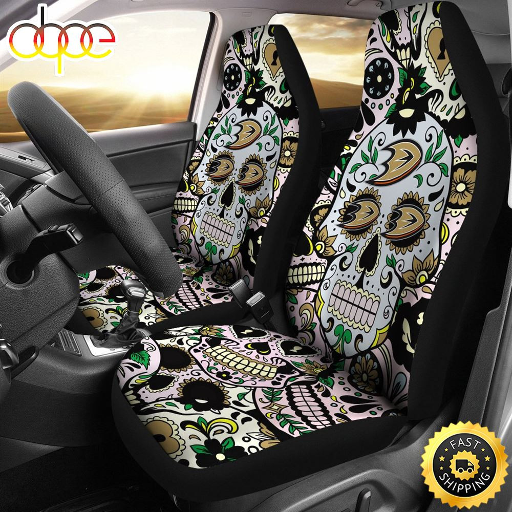 Party Skull Anaheim Ducks Car Seat Cover Set CSC3539