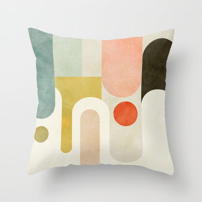 geometry abstract pastel Throw Pillo …