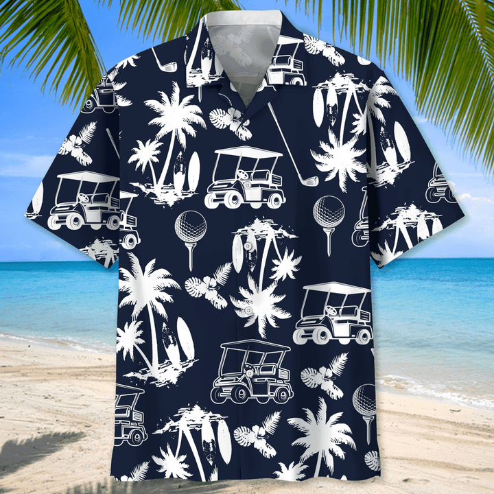 Golf Black Hawaiian Shirt For Men, Golf Life Shirt, Golf Player Gifts