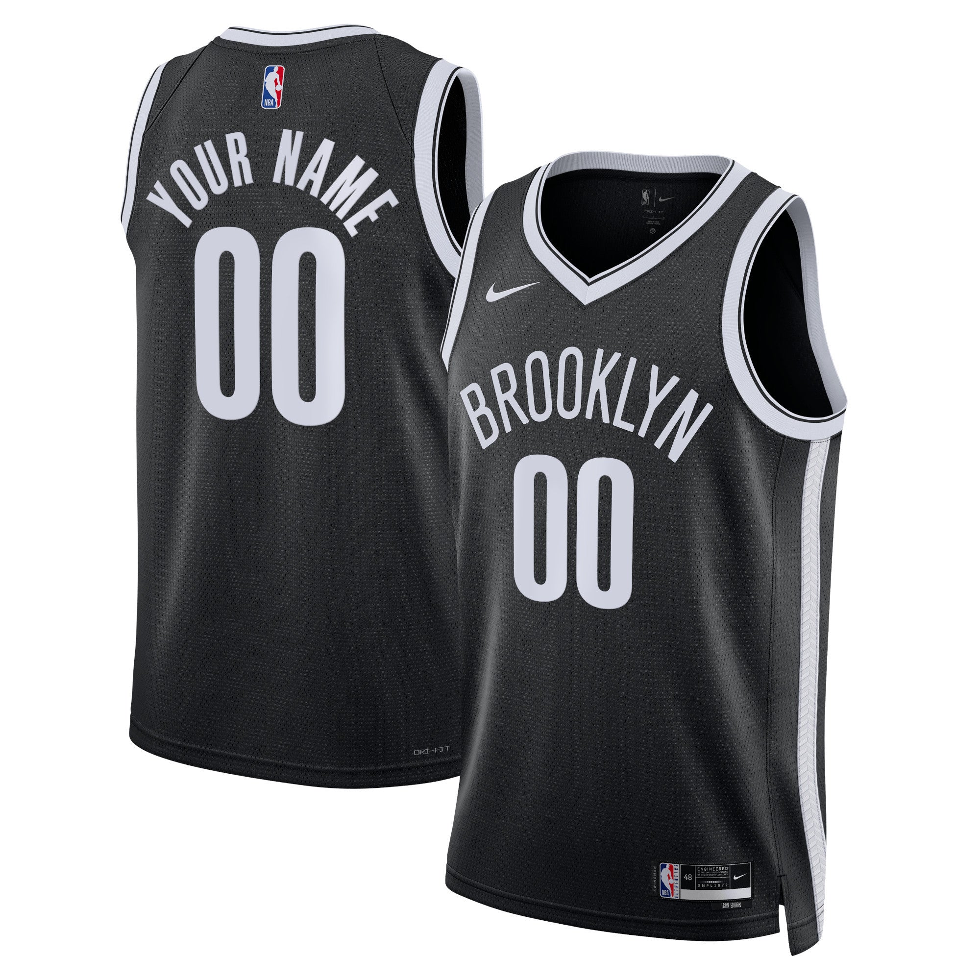 Brooklyn Nets Nike Unisex Swingman Custom Jersey Black – Icon Edition