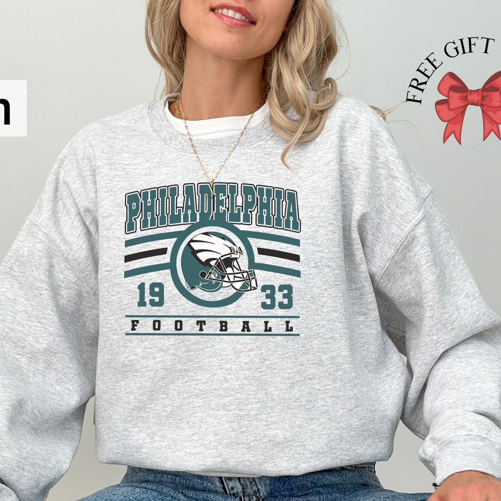 Trendy Philadelphia Football Sweatshirt, Philadelphia Football Fan Shirt, Philadelphia Football Crewneck For Woman Eagle Football Sweatshirt Style That Stands Out