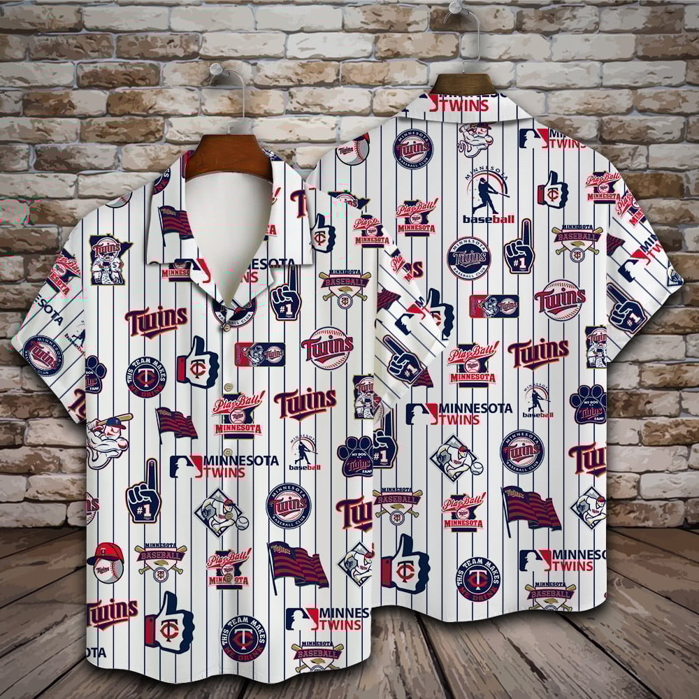Minnesota Twins Major League Baseball 3D Print Hawaiian Shirt Shml