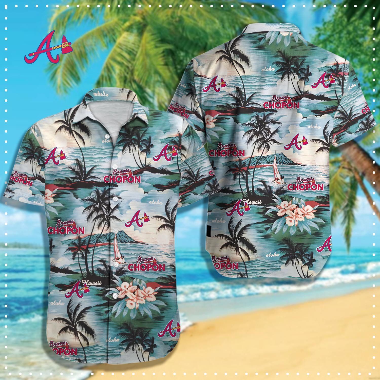 Atlanta Braves Authentic Island Breeze Summer Shirt