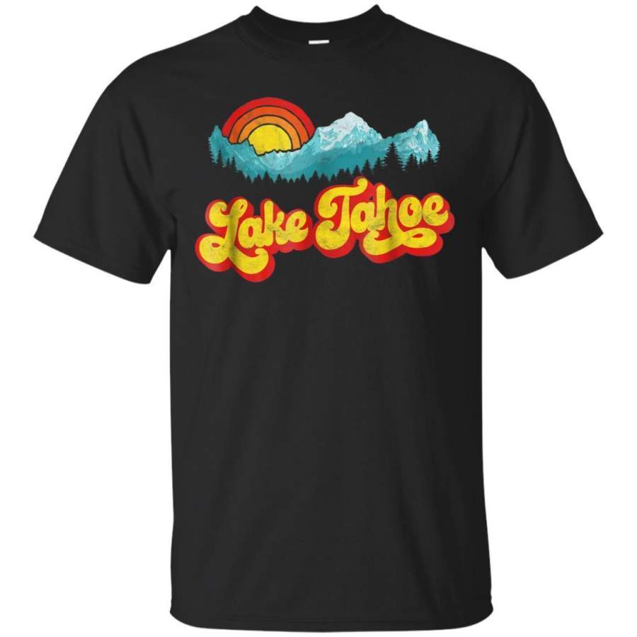 AGR Lake Tahoe  Vintage Mountain Sun Retro 80s Shirt Jaq T-shirt