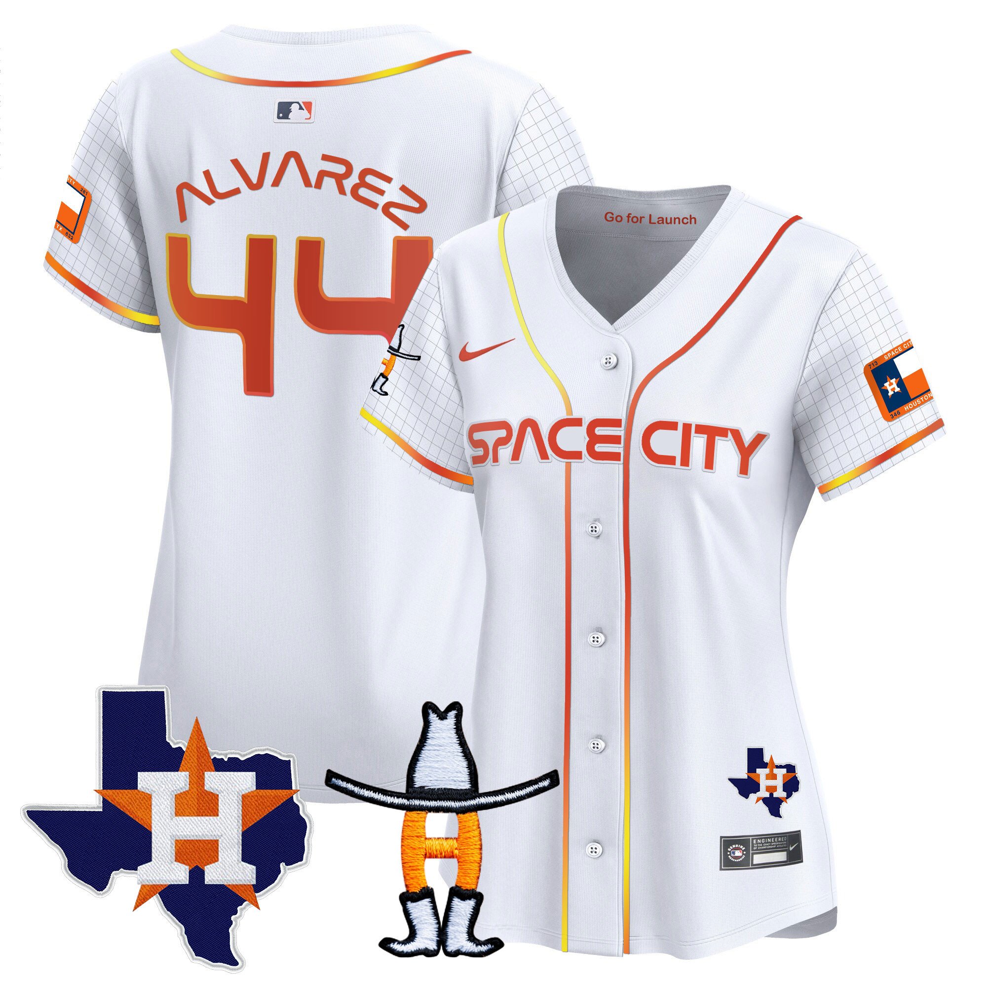 Women’S Astros Space City Texas Patch Vapor Premier Limited Jersey – All Stitched