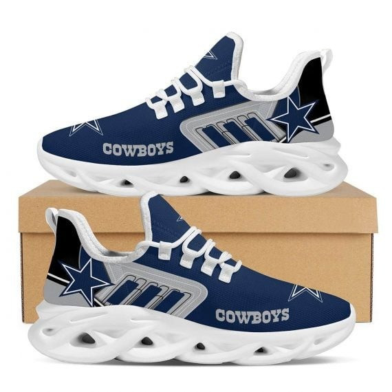 Dallas Cowboys Blue And Grey Max Soul Clunky Shoes Yeezy Running Sneakers MS6973