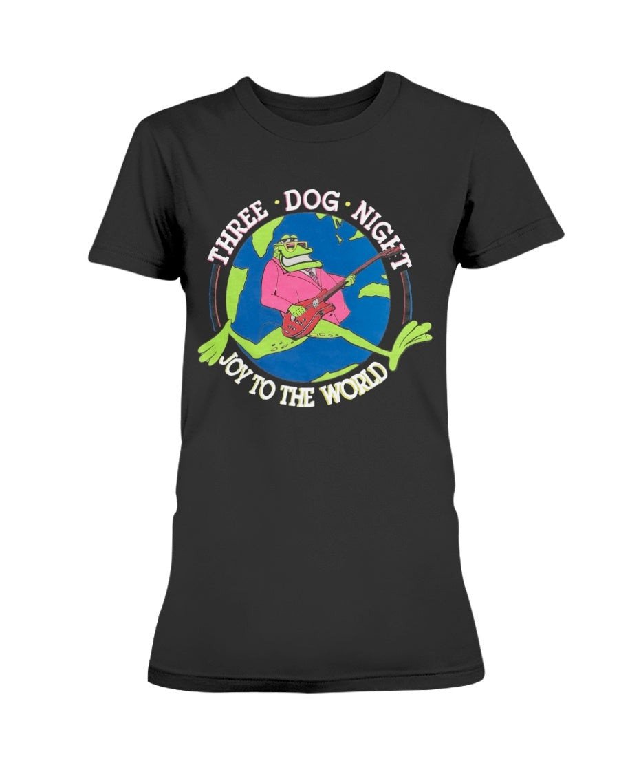 Vintage 80S Three Dog Night Joy To The World Ladies T Shirt 210927