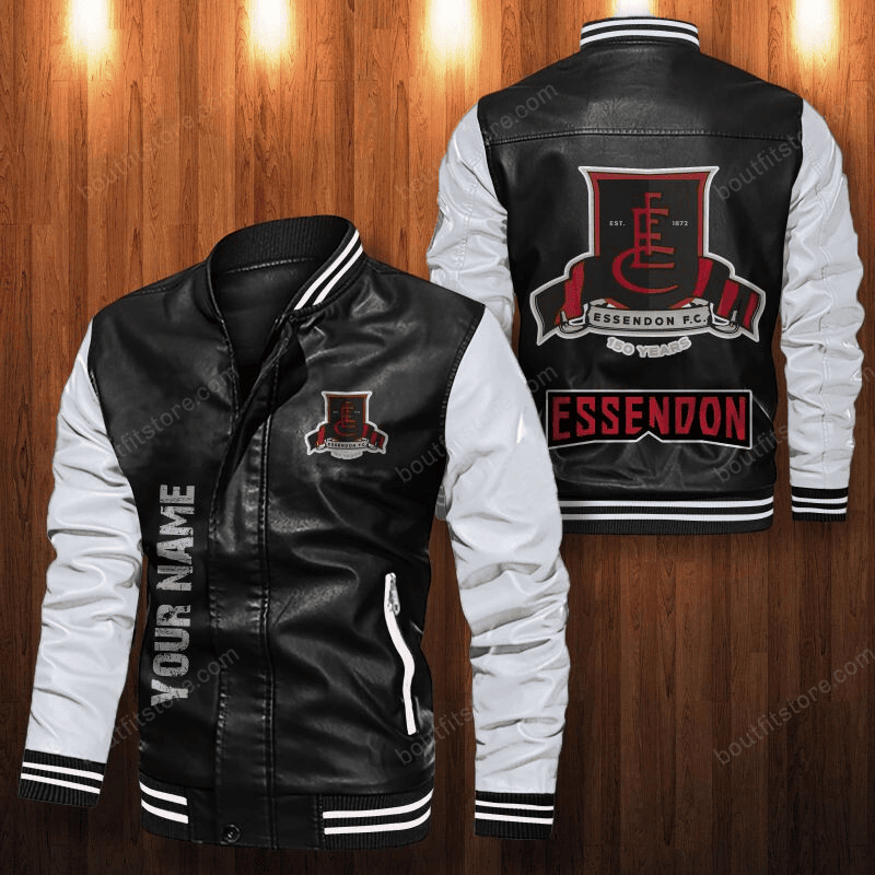 Essendon Football Club Leather Varsity Jacket