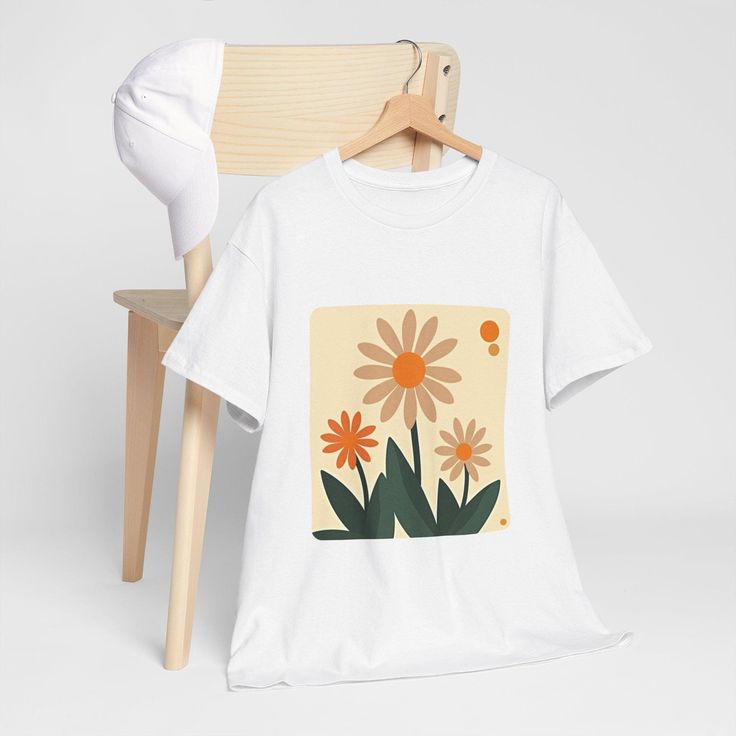 Boho Wildflowers T-Shirt, Floral Nat …