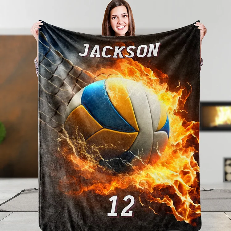Volleyball Rock Can You Dig It Blanket for Boys Girl Volleyball Fleece Blanket BD0060 Teeessentials Where Art Meets Style