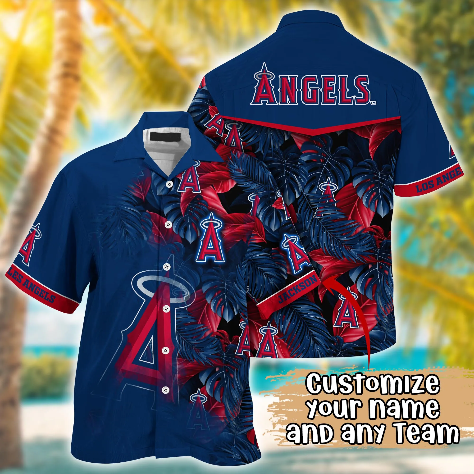 Los Angeles Angels Mlb Summer Hawaii Shirt And Tshirt Custom Aloha Shirt