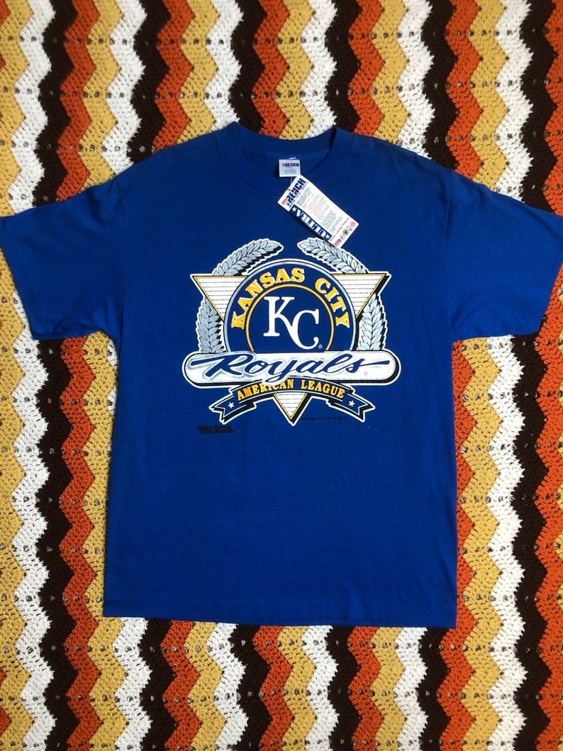 Deadstock Kansas City Royals T Shirt Vintage 1991 Baseball Tee Large