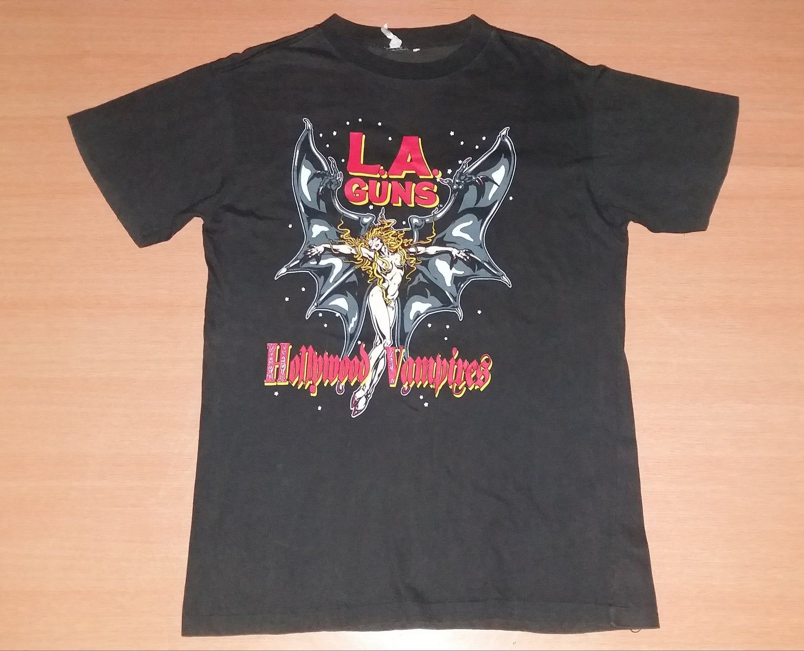 Vintage 1991 La Guns Hollywood Vampires Tour Concert Promo 90S Very Rare Guns N Roses T-Shirt