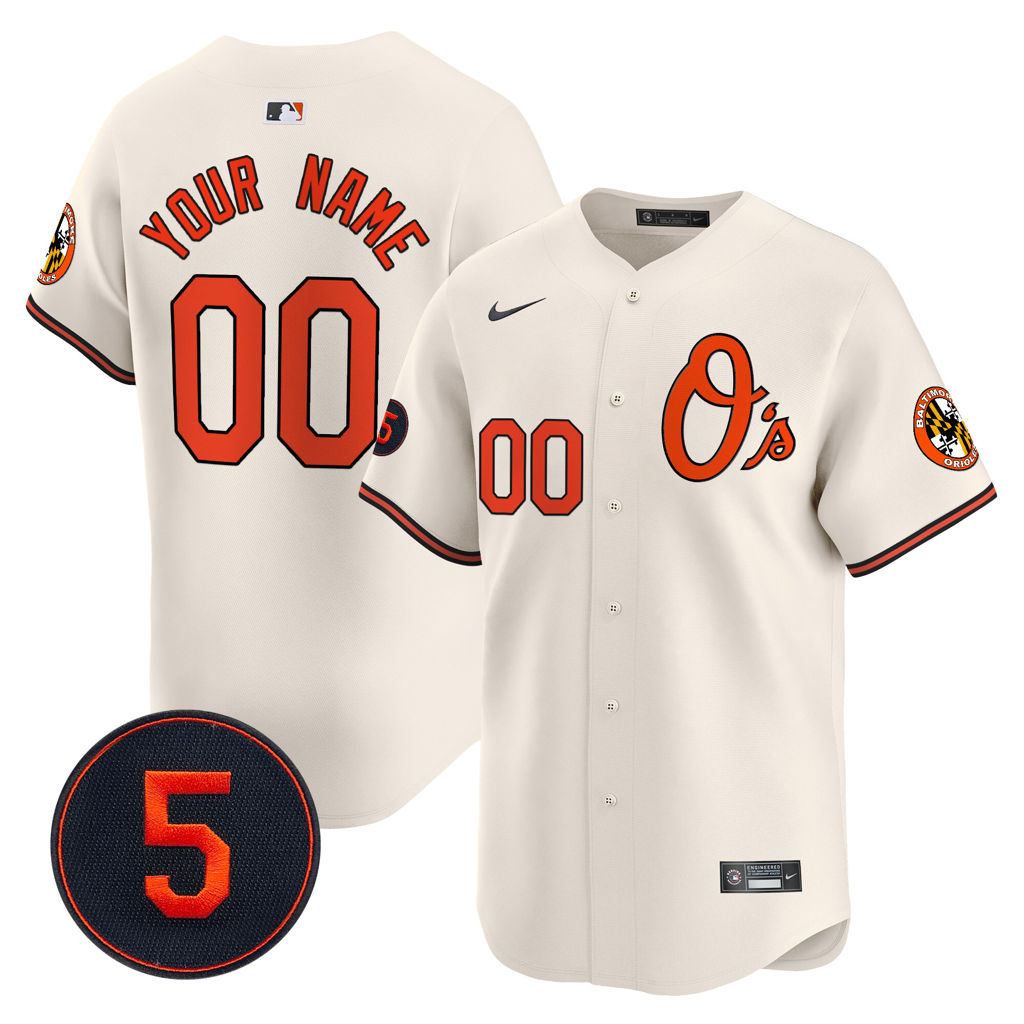 Baltimore Orioles Robinson Patch Vapor Premier Limited Custom Jersey V4 – All Stitched