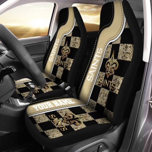 New Orleans Saints Personalized Car Seat Cover Set CSC7183