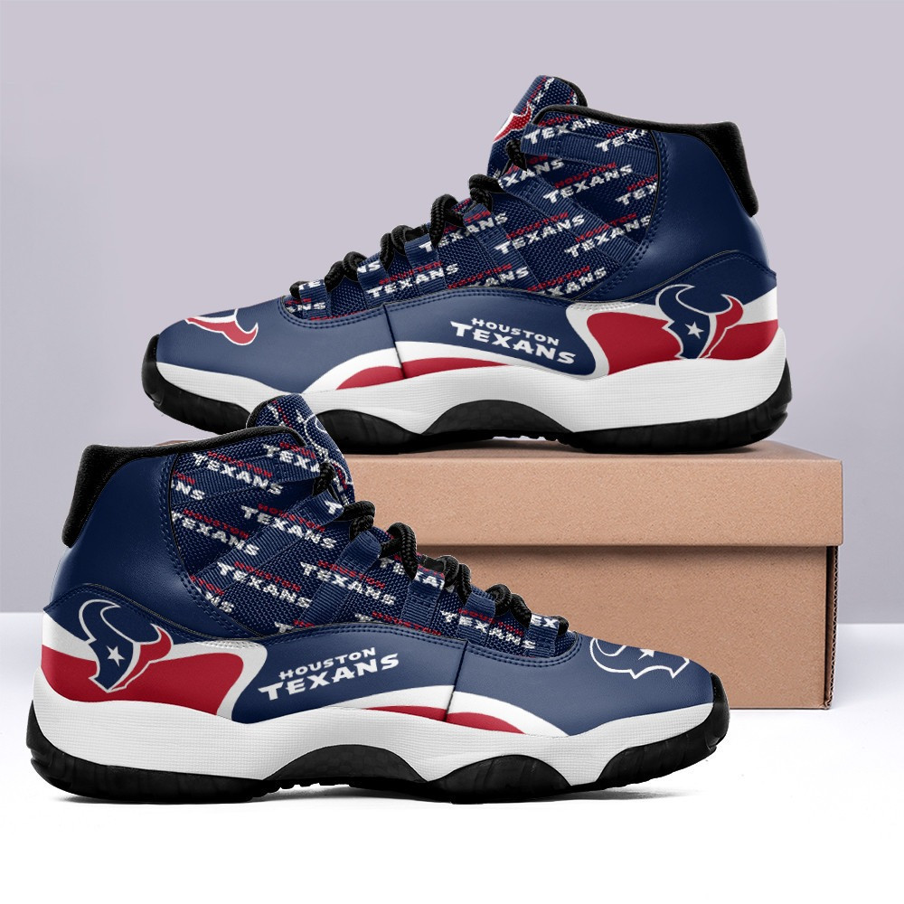 Houston Texans Letters Navy Air Jordan 11 Sneakers Shoes