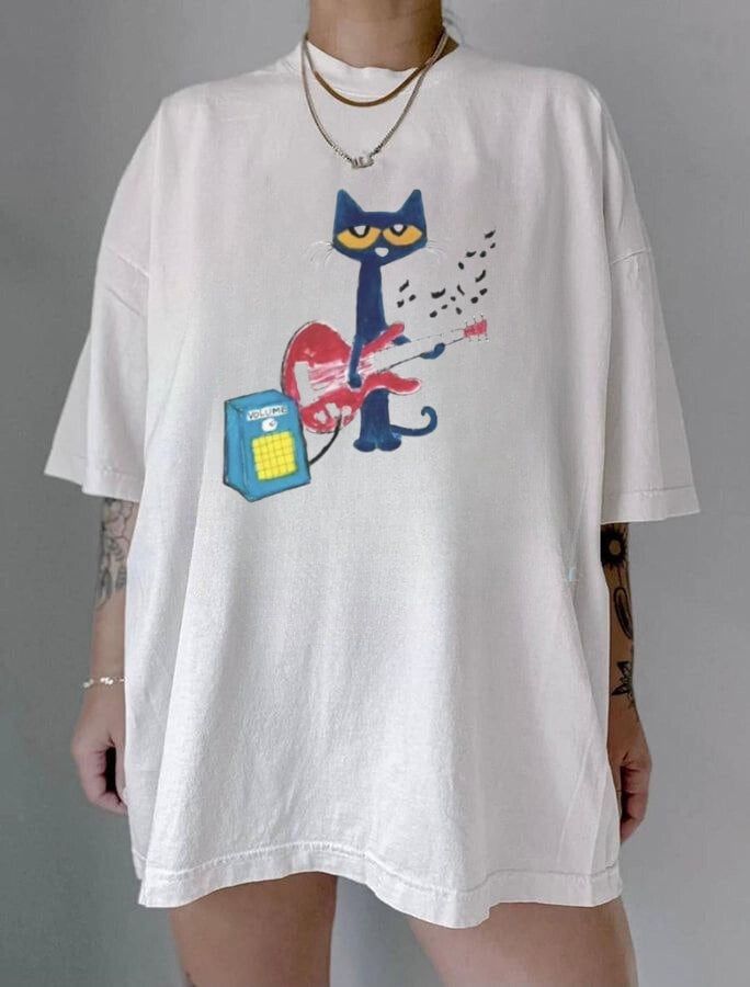 Shirt Ideas, pete the cat playing gu …