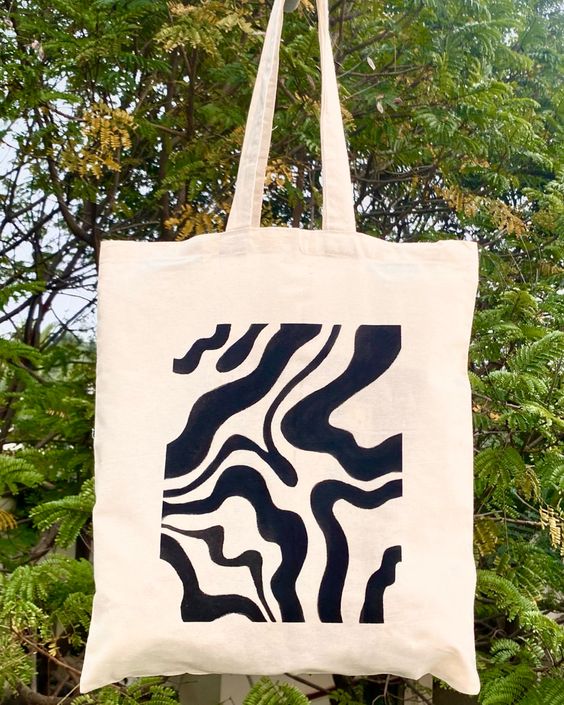 Abstract tote bag, Canvas Tote Bags, Tote Bag Design, Tote Bag Idea