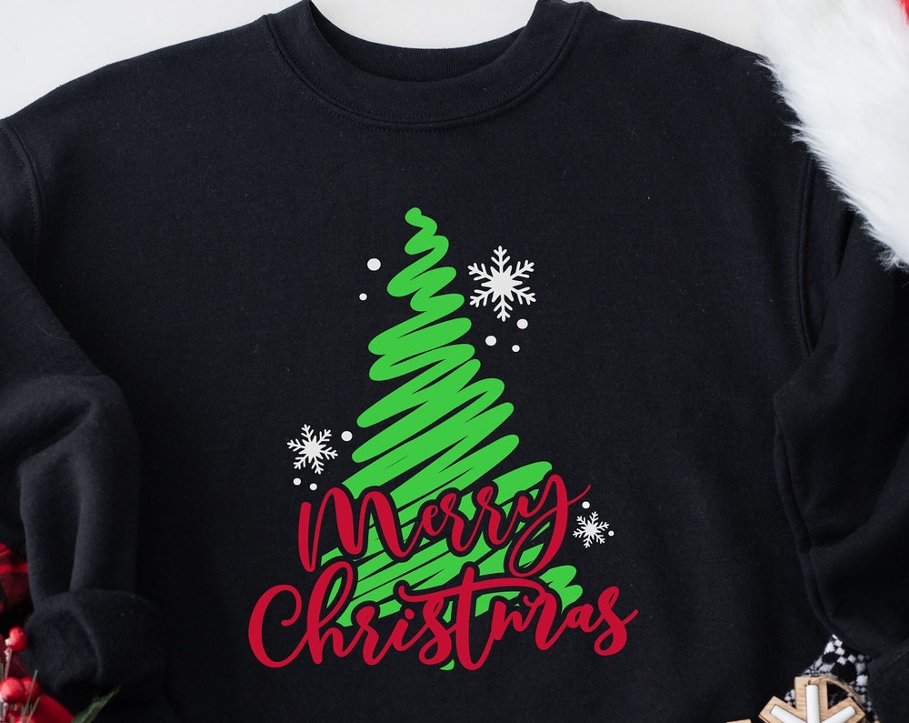 Peckshirt  Christmas Sweatshirt, Womens Christmas Sweatshirt, Christmas Sweatshirts for Women, Christmas Women,Merry Christmas Sweatshirt - Print In Your Way