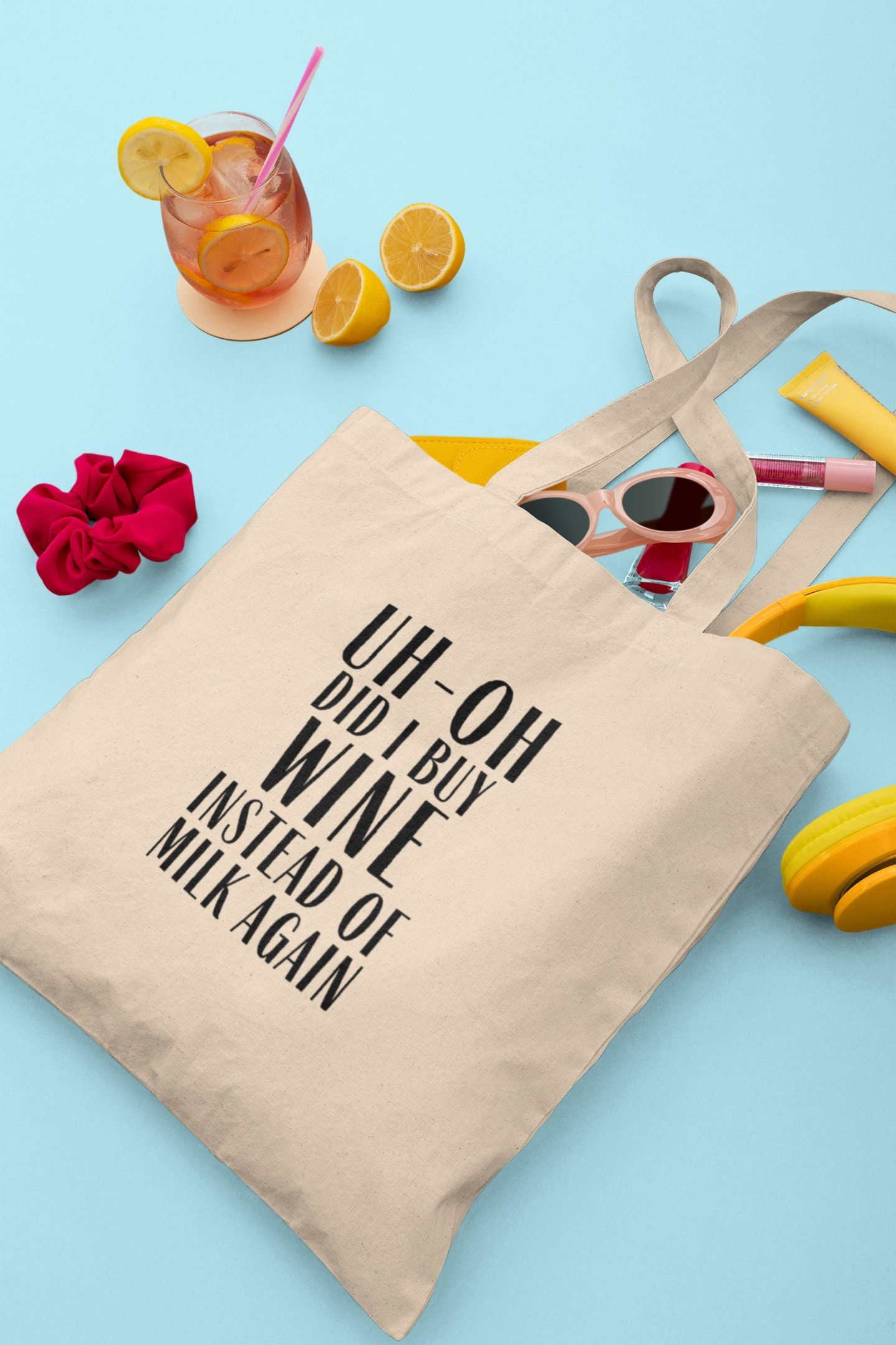 Uh Oh Wine! Tote Bag, Funny Tote bag, Shopping bag, Gift for her, Gift for mum, Wine lover gift, Mothers day gift, Wine quotes, Wine prints