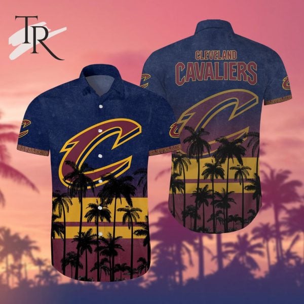 Nba Cleveland Cavaliers Tropical Palm Trees Pattern Team Logo 3D Hawaiian Shirt