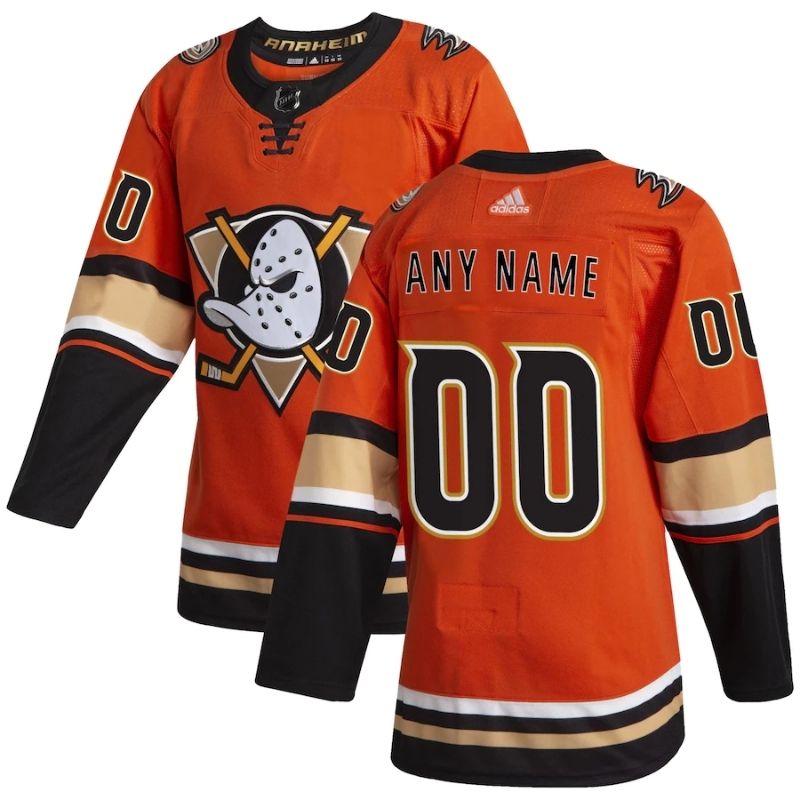 Anaheim Ducks 2022 Custom Jersey Pro Official Orange