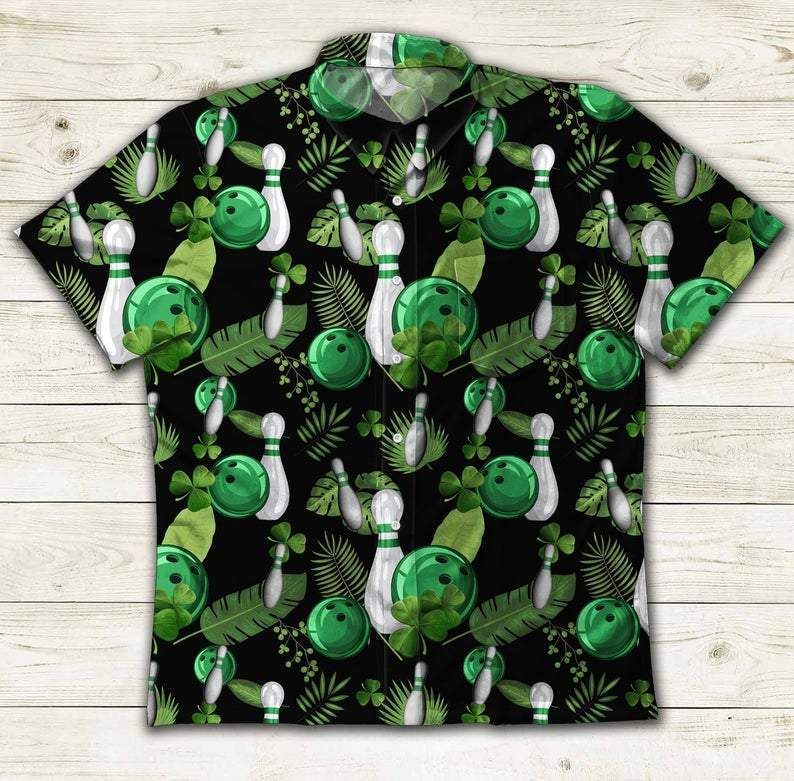 Bowling Irish Happy St. Patrick’s Day Hawaiian Aloha Shirts #v
