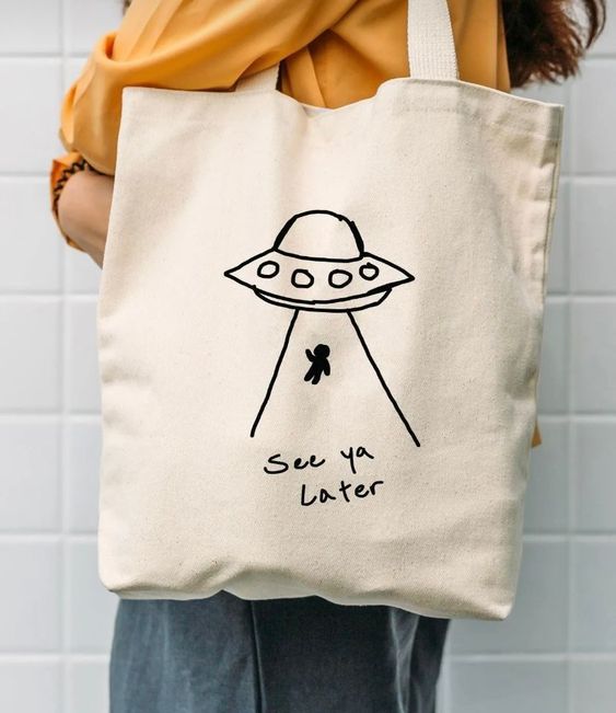 See Ya Later Tote Bag, Canvas Tote Bags, Tote Bag Design, Tote Bag Idea