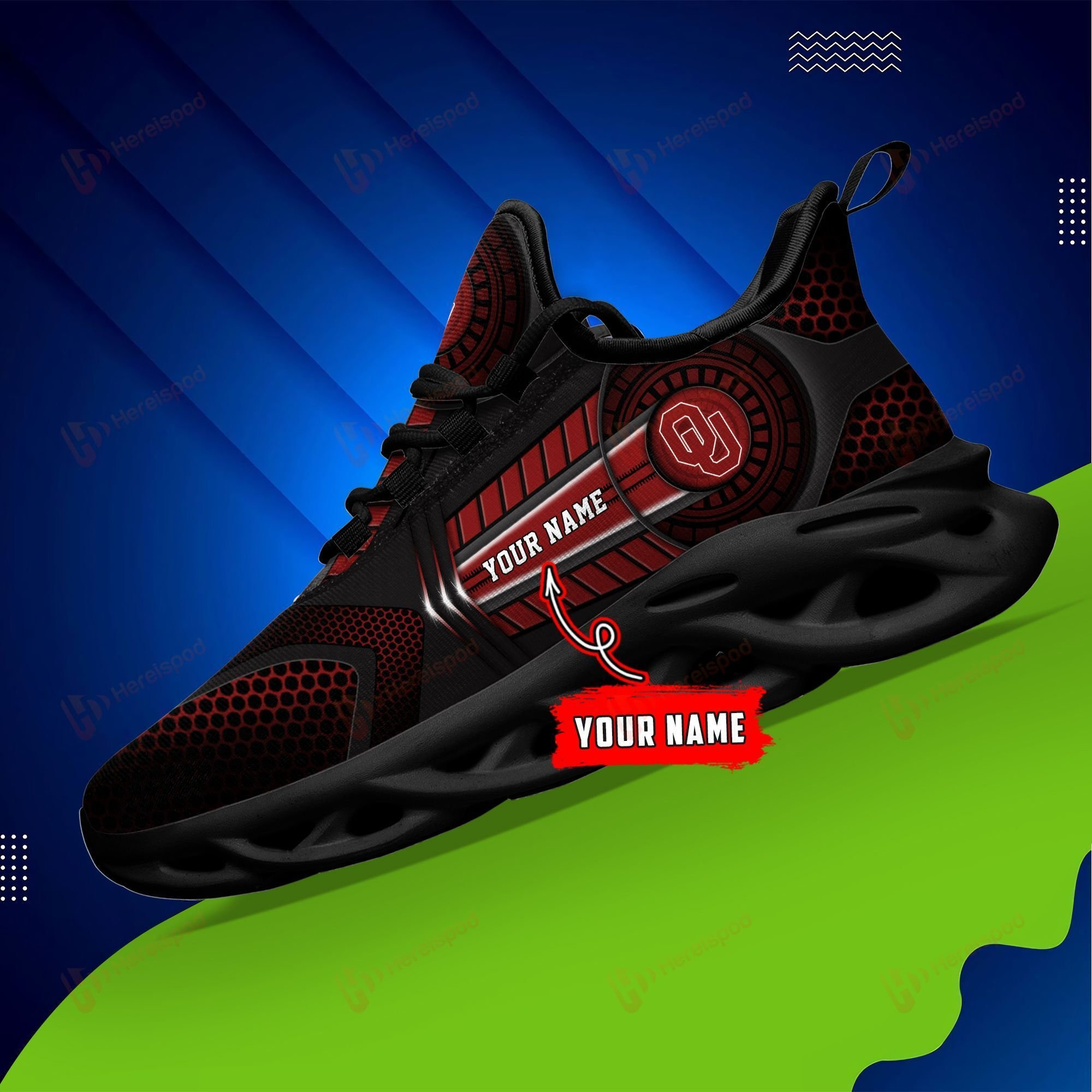 Oklahoma Sooners Personalized Max Soul Shoes T200921