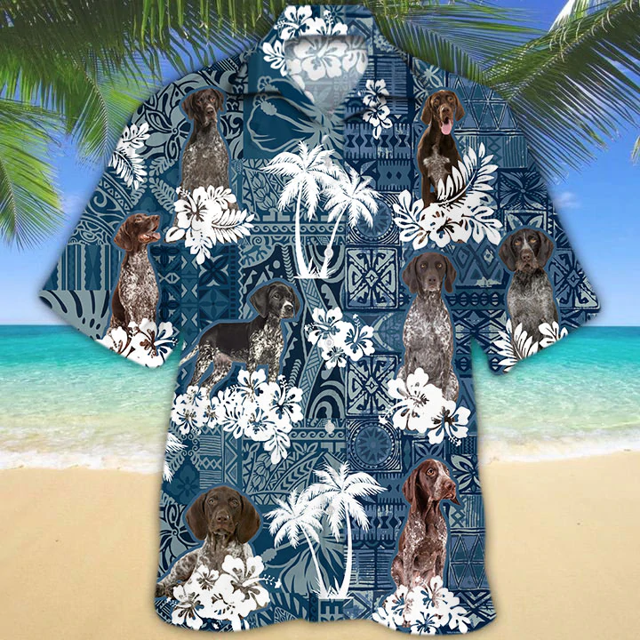 German Shorthaired Pointer Hawaiian Shirt