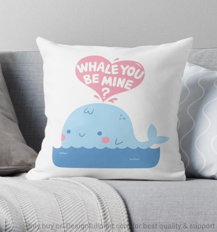 Cute Whale You Be Mine Love Pun Be M …