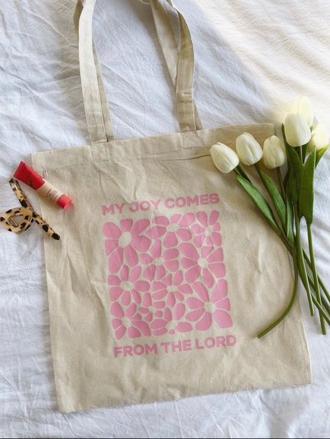 Joy Comes From the Lord Tote Bag | Christian Tote Bag