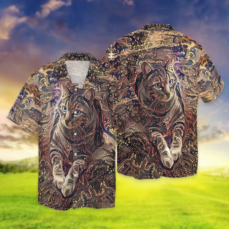 Cat Full Printed 3D Hawaiian Shirts For Men And Woman, Birthday Gift For Cat Lovers