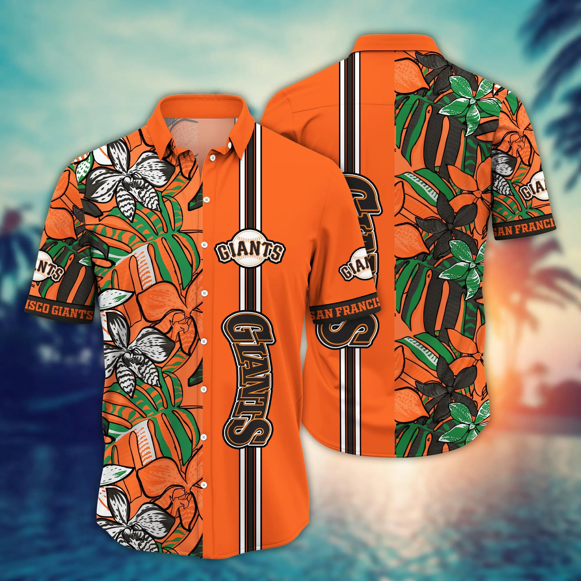 San Francisco Giants Mlb Hawaiian Shirt Tan Lines Exhibition Match Shirts