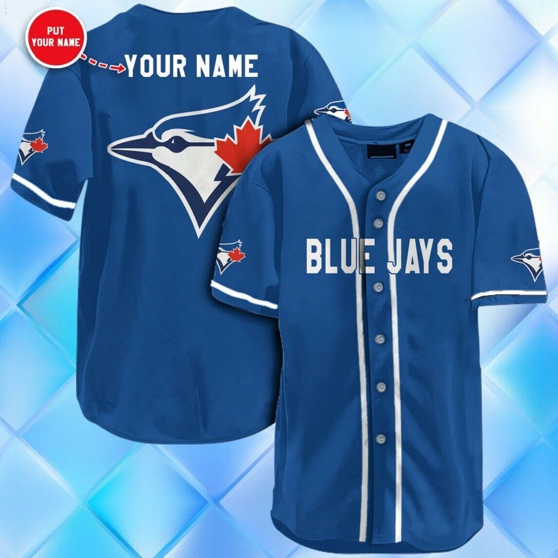 Custom Name Toronto Blue Jays All Over Print Baseball Jersey For Fans