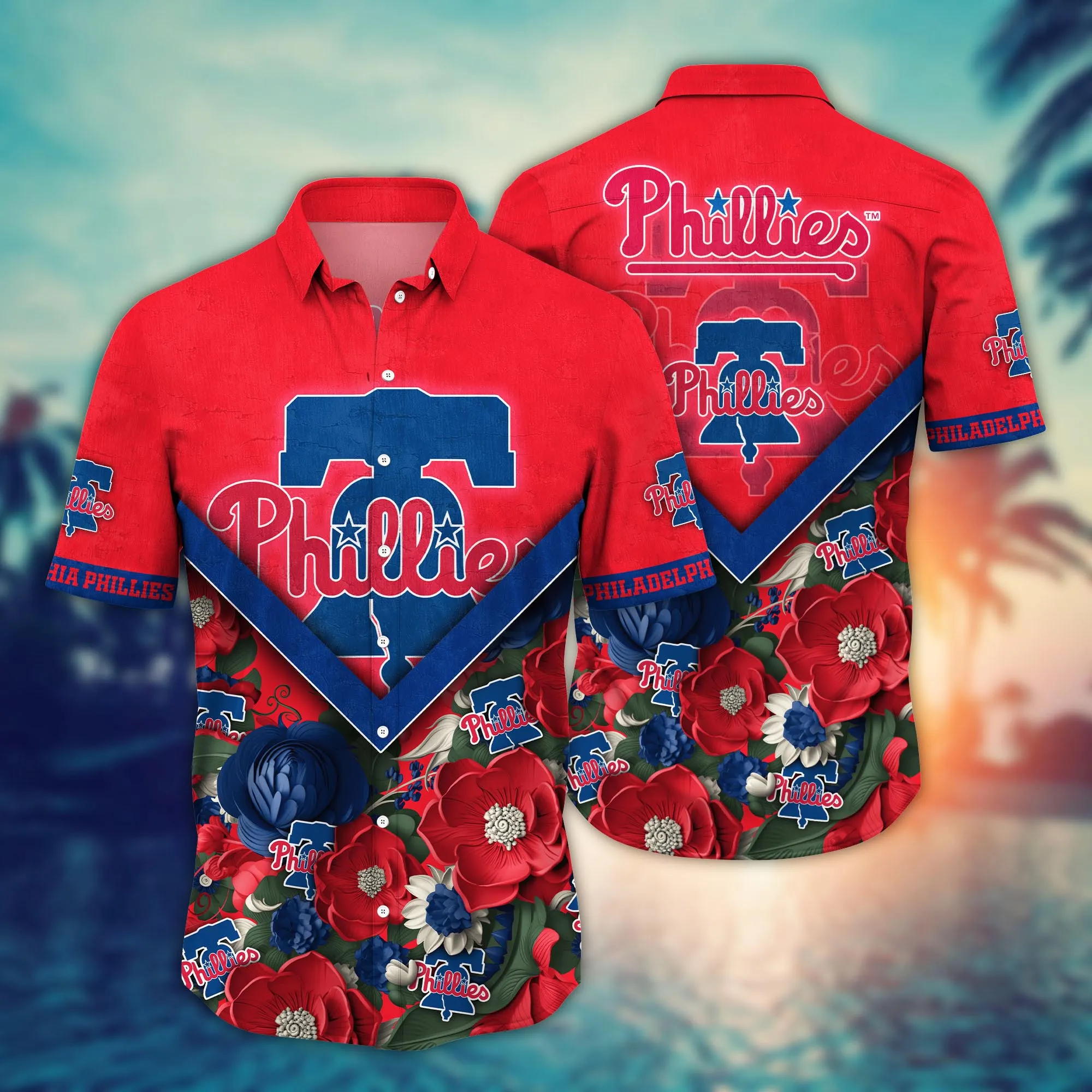 Philadelphia Phillies Mlb Hawaiian Shirt Custom Sun Showers Aloha Shirt