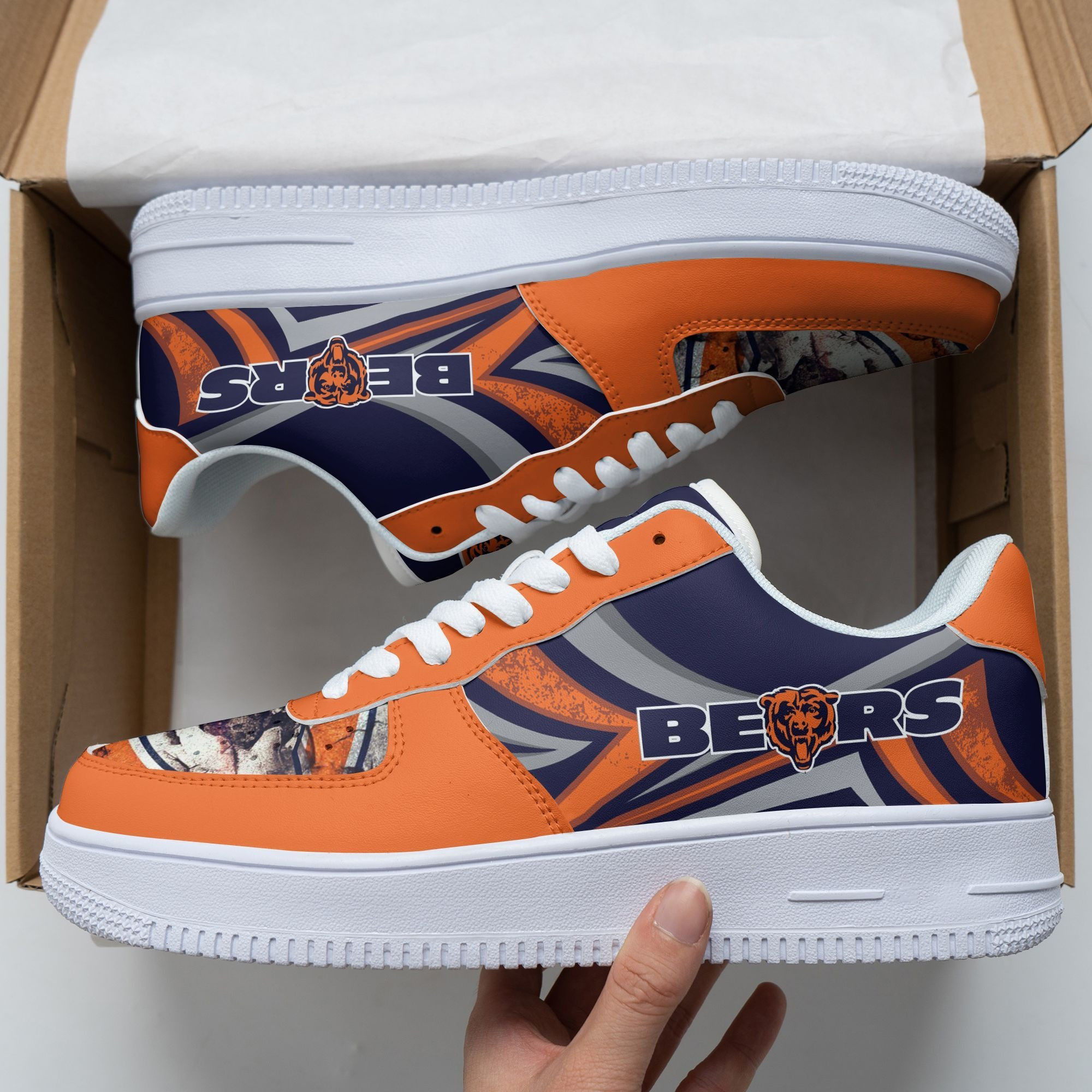 Chicago Bears NFL Football Team Custom Name Air Force 1 Shoes Sneakers