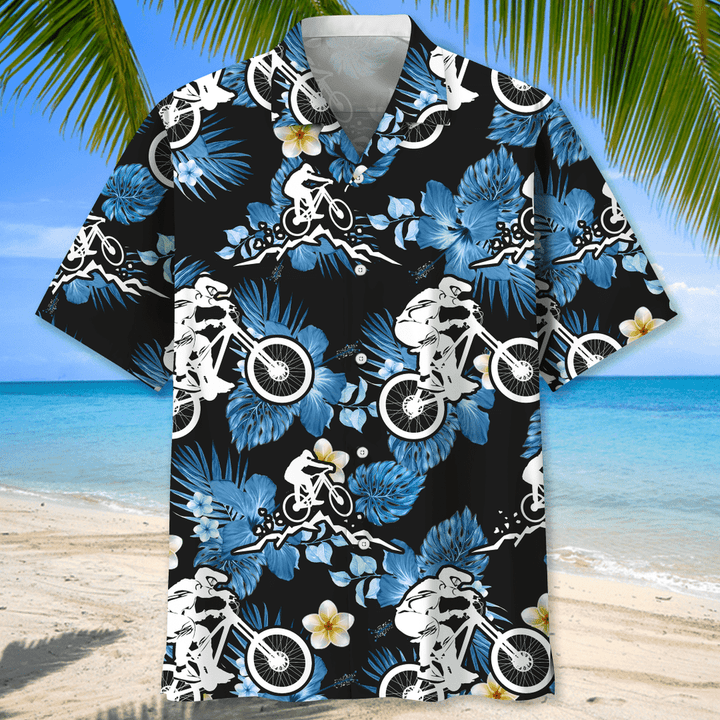 Mountain Bike Hawaiian Nature Hawaiian Shirt, Mountain Biker Shirt, Camping Gift