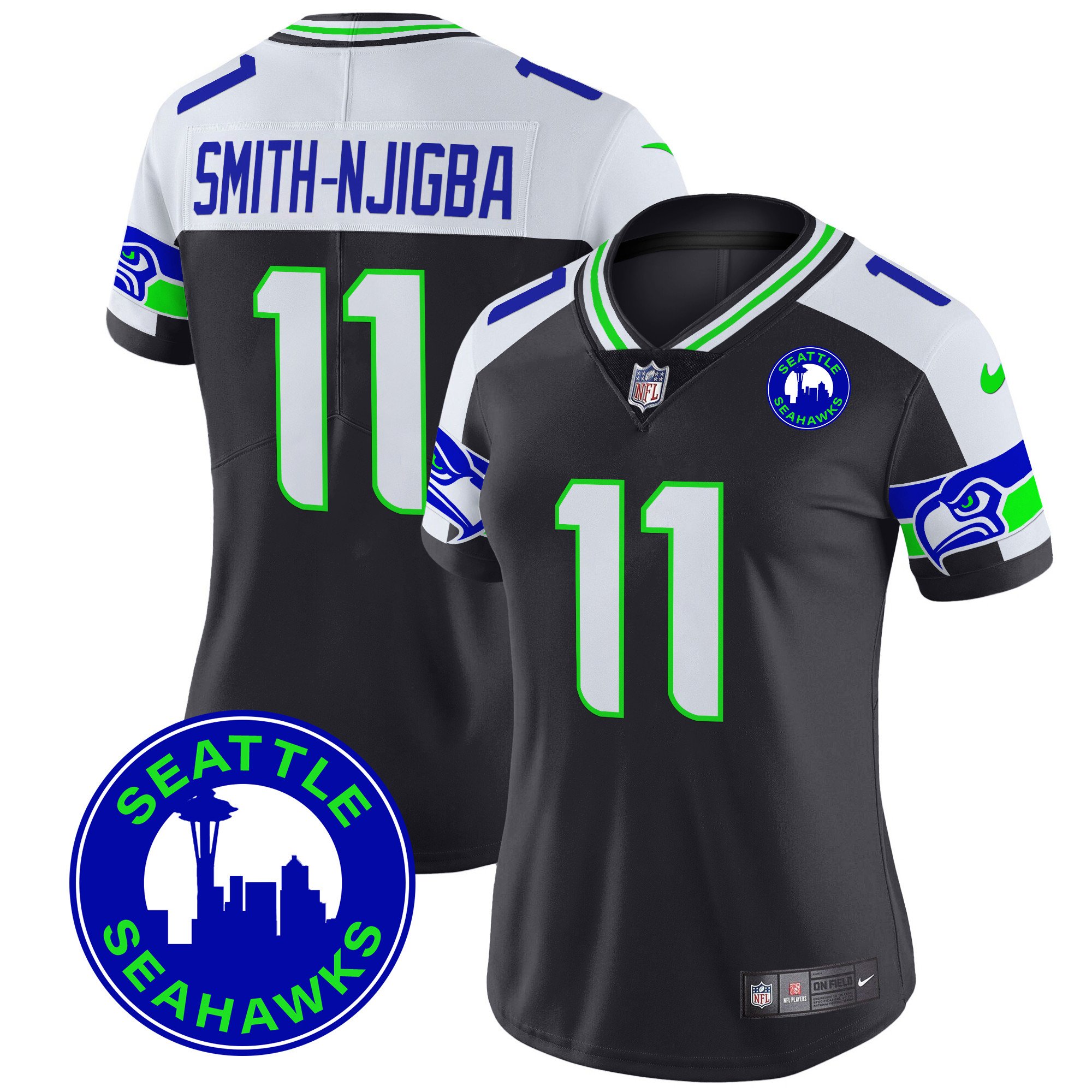 Women’S Seahawks 2024 Seattle City Patch Vapor Limited Jersey – All Stitched