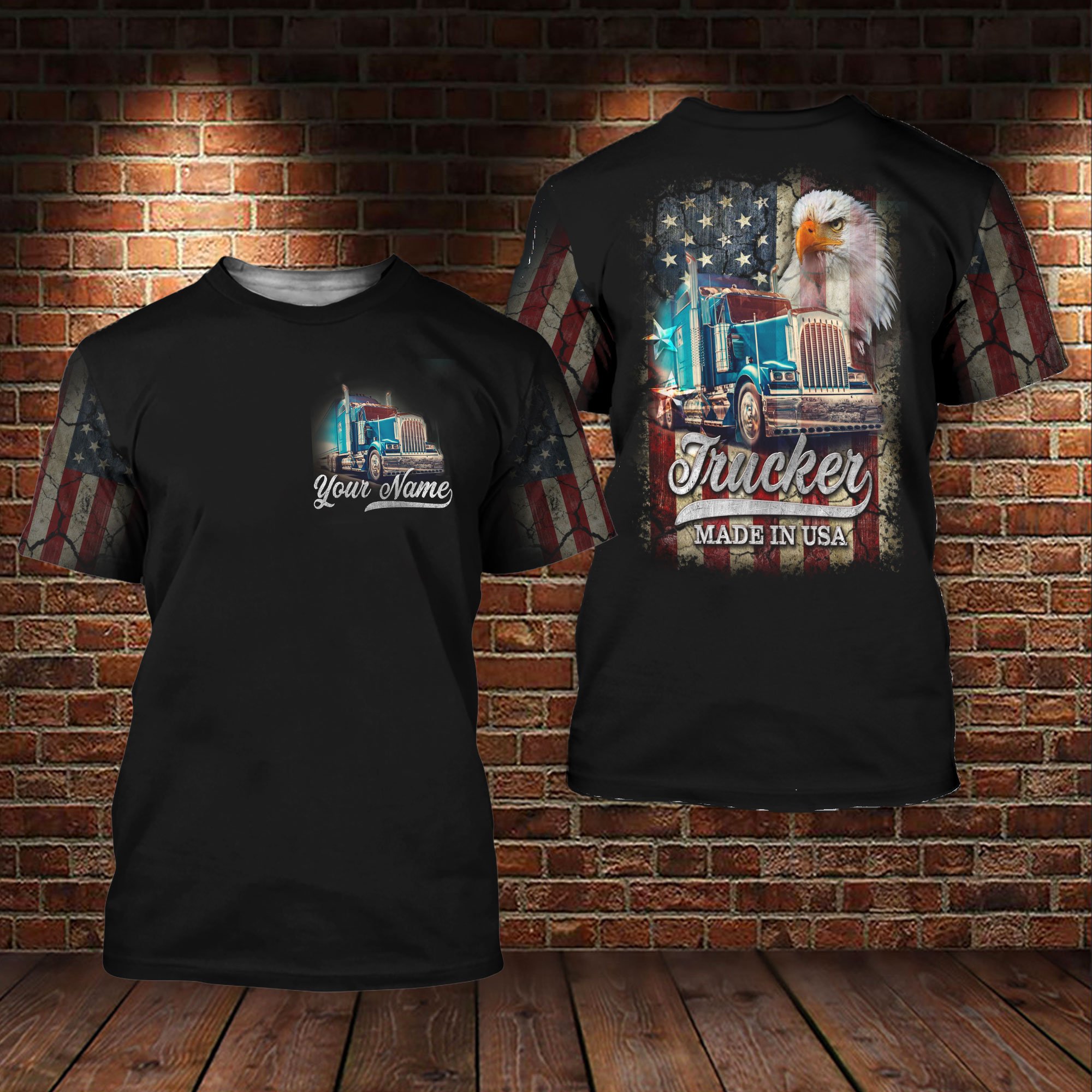 Custom Trucker Made In Usa 3D All Ov …