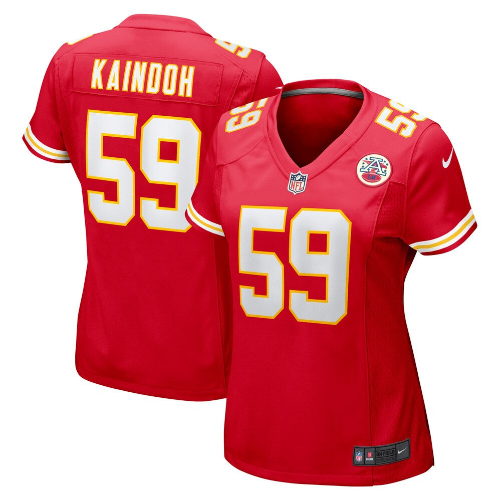 Women’S Kansas City Chiefs Joshua Kaindoh Nike Red Game Jersey