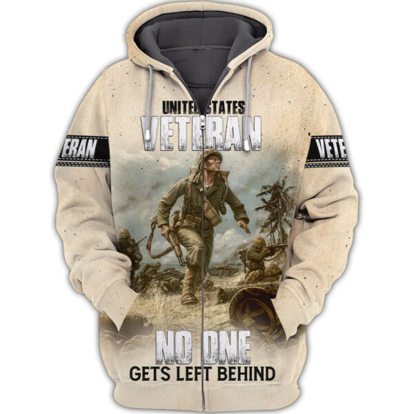 Veterans Day 3D Full Print Shirts No One Gets Left Behind