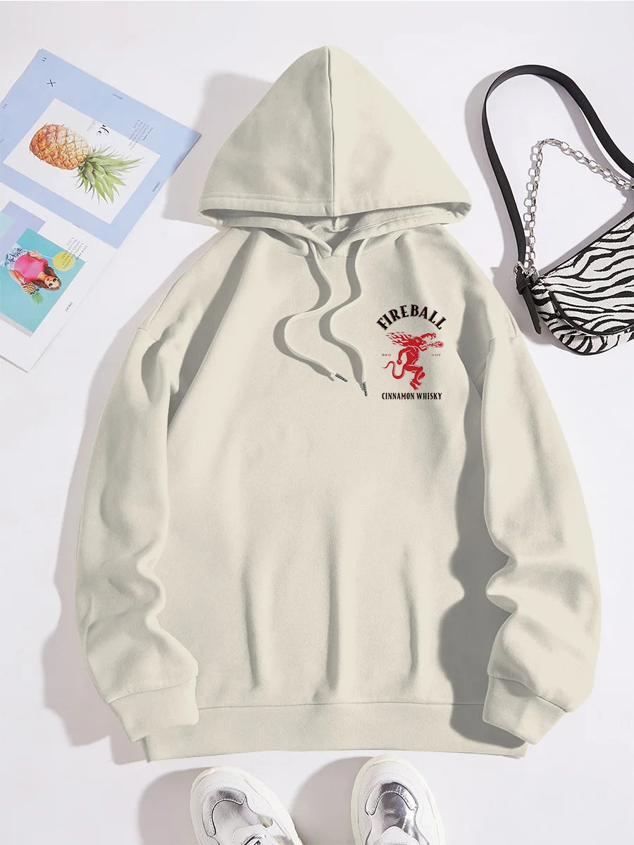 Fire Ball Cinnamon Whisky Light Gray Hoodie