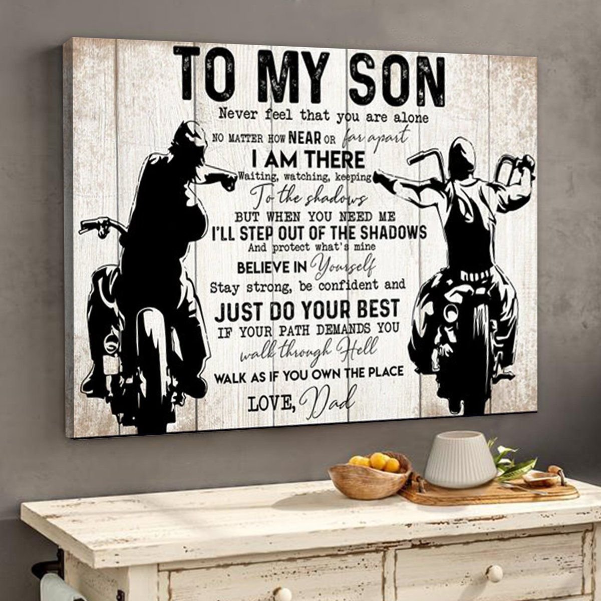 To My Son From Dad Biker Home Living &hellip;