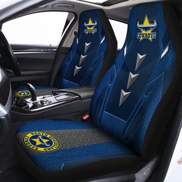 NRL North Queensland Cowboys Blue Car Seat Cover Set CSC7062