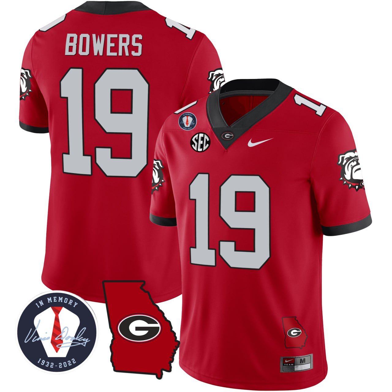 Brock Bowers Georgia Bulldog College Football Red Jersey – All Stitched