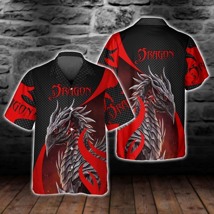 Red Dragon 3D Hawaiian Shirts For Men And Woman