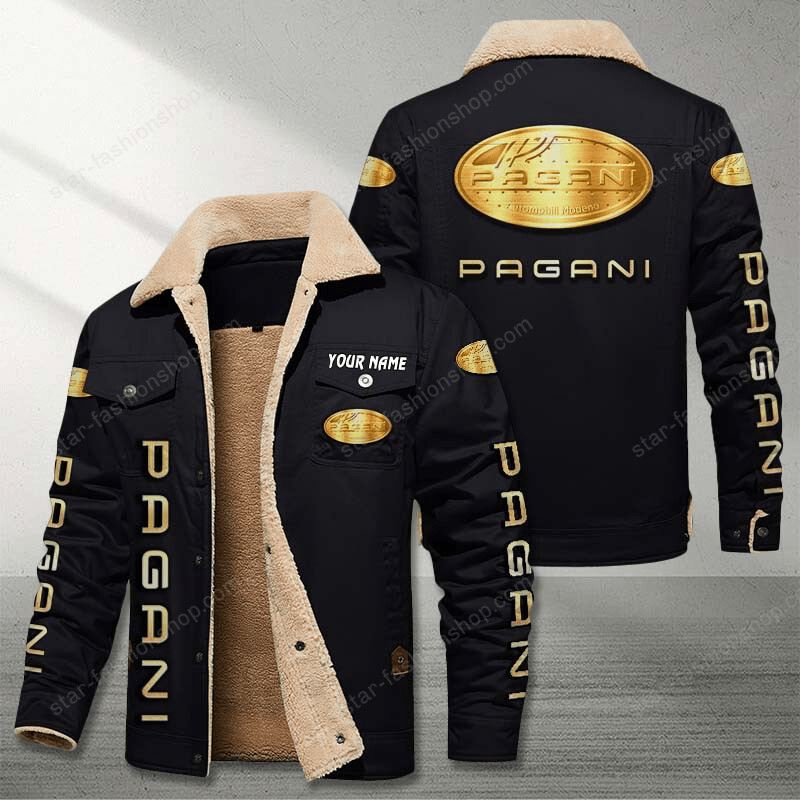 Pagani Black Custom Name Stand Collar Jacket